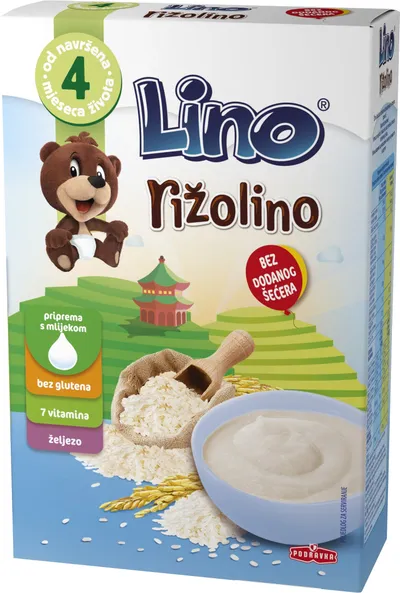 Lino bezmliječna instant kaša rižolino 150g