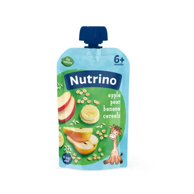Nutrino pouchers jabuka, kruška i banana sa žitaricama 100g