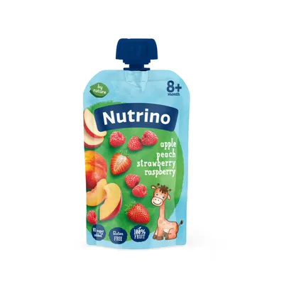 Nutrino pouchers jabuka, breskva, jagoda i malina 100g