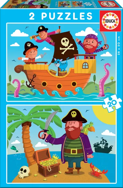 Educa slagalica Pirati 2 x 16 dijelova