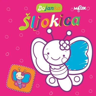Malik knjiga Bojanka šljokica-roza