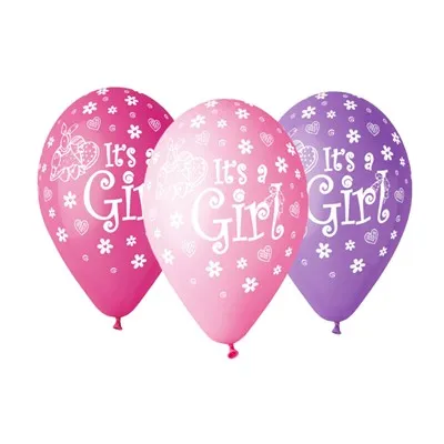 Baloni Its a Girl 30 cm, 5 kom