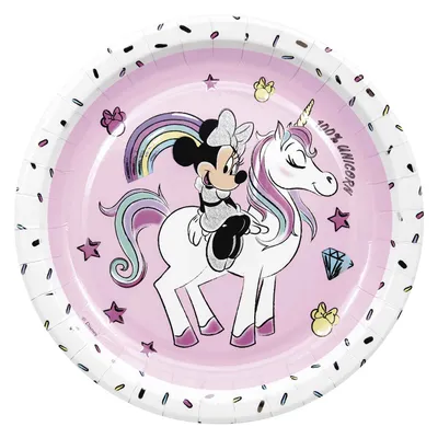 Papirni tanjuri Minnie metallic Disney 23 cm 8 kom