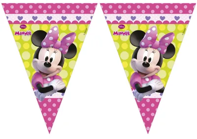 Banner Minnie happy Disney, 9 zastavica
