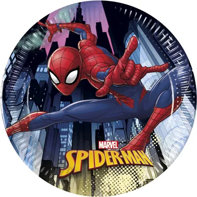 Papirni tanjuri spiderman team up marvel 20cm,8kom