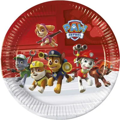 Papirni  tanjuri paw patrol 23 cm, 8 kom