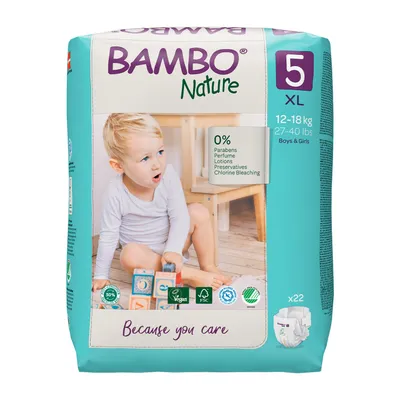 Bambo pelene Nature Eco Friendly 5, 12-18 kg, 22 kom
