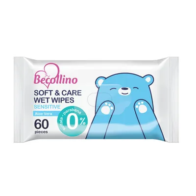 Becollino Vlažne maramice Soft&Care Sensitive 60/1