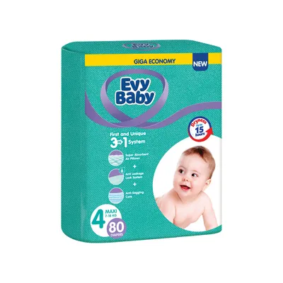Evy baby pelene giant 4 maxi 8-18kg 80kom 3 u 1