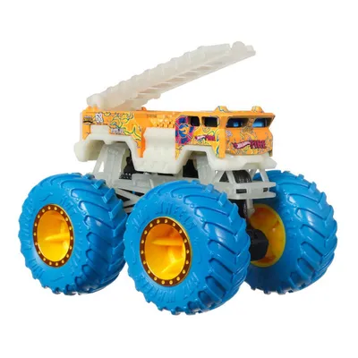 Hw Monster Trucks 1:64 + Hw Glow In The Dark