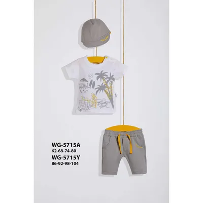 WOGI komplet 3/1 (majica, šorts, bandana), dječaci