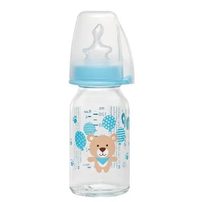 Nip flašica 125ml sil. cucla za čaj 0m+,dečak