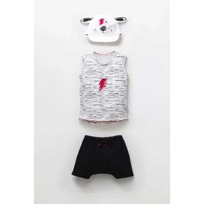 WOGI komplet 3/1 (majica, šorts, bandana), dečaci