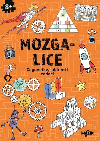 Malik knjiga Mozga-lice narandžasta 8+