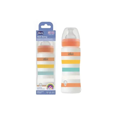 Chicco plast bočica Well Being,antic.330ml,4m+neut