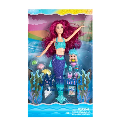 HK Mini lutka sirena sa bebom i dodacima