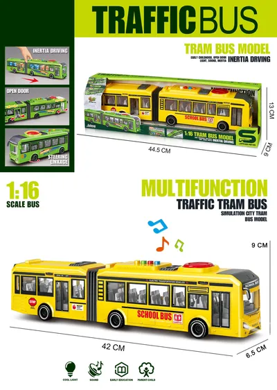 Merx igračka školski autobus sa svetlom i zvukom