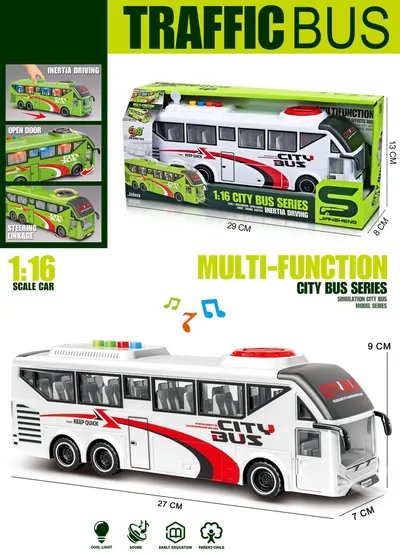 Merx igračka gradski autobus sa svetlom i zvukom
