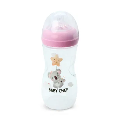 Baby Chef flašica plastična 330ml, roze