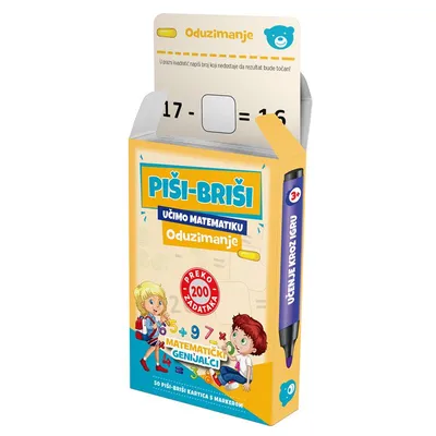 Edukativne igre piši-briši+marker:Oduzimanje