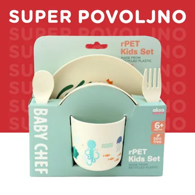 Baby Chef set za hranjenje okean 5kom