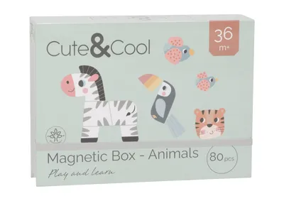 Cute&Cool drvena igračka magnetna kutija životinje