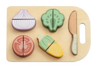 Cute&Cool drvena igračka set za seckanje povrća