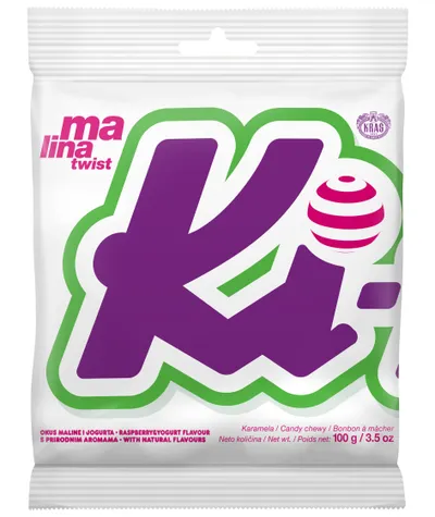 Ki-ki bombon karamela malina twist 100g