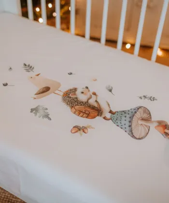Baby Textil čaršav sa lastišem Jež, 60x120cm