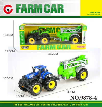 Hk Mini igračka farmerski traktor, plavo-zeleni