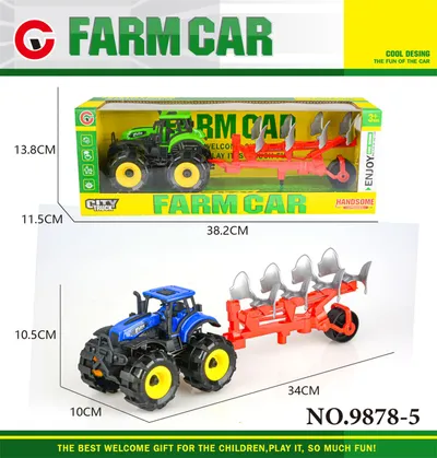 Hk Mini igračka farmerski traktor, plavo-crveni
