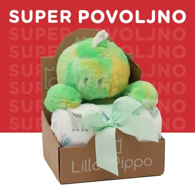 Lillo&Pippo ćebe sa igračkom dinosaurus