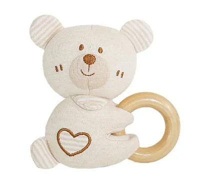 Cute&Cool zvečka sa drvenim krugom bež meda