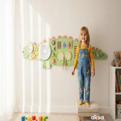Cute&Cool drvena igračka tabla za zid dino