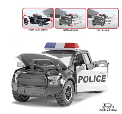 Magzy Wheels policijski džip crni 1:16