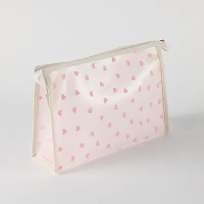 Be Cute prozirni neseser srca, sv. roze 24x7x16cm