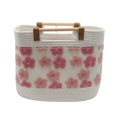 Cute&Cool HOME korpa drvene ručke roze, 42x28x32cm