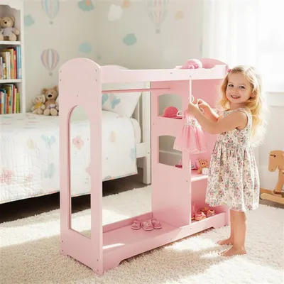 Cute&cool HOME drveni garderober roze