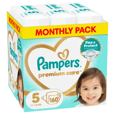 Pampers pelene prem.care monthlyS5 11-16kg 160kom