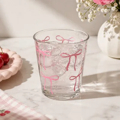 Cute&Cool HOME staklena čaša mašnice, 350ml
