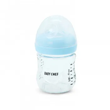 Baby Chef staklena flašica 120ml, plava