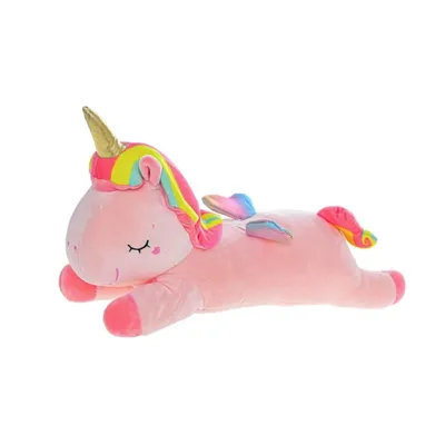 DEDE PLISANI JEDNOROG LEZECI PINK 40 CM 013994