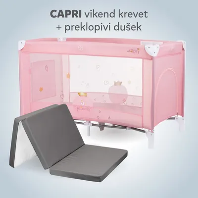CHIPOLINO VIKEND KREVET CAPRI PRINCESS I PREKLOPIVI DUSEK DARK GREY