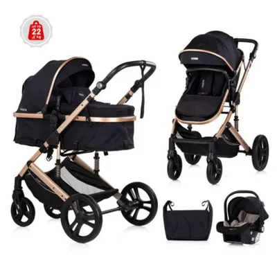 CHIPOLINO KOLICA AMORE NOIR KKAM02601NO I AUTOSJEDALICA AMORE NOIR STKAM02601NO