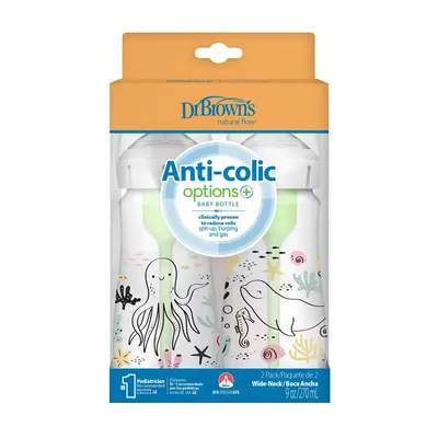 DR BROWNS PLASTICNA OPTIONS + FLASICA 270ML WB92028 2 U PAKOVANJU OKEAN