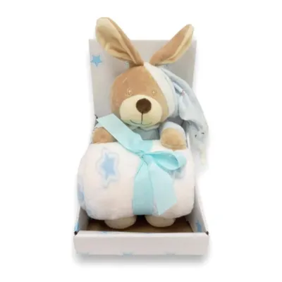 INFUNBEBE SET IGRACKA SA DEKOM SLEEPY BEAR BLUE 20B0167-2BL