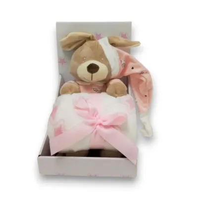 INFUNBEBE SET IGRACKA SA DEKOM SLEEPY BEAR PINK 20TB0167-2PI
