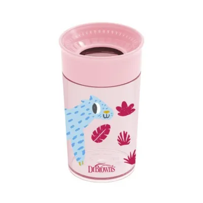 DR BROWNS SOLJA 360 STEPENI NO SPILL 300ML ROZE TC01093