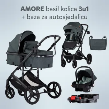 CHIPOLINO KOLICA AMORE 3U1 + BAZA ZA AUTOSJEDALICU