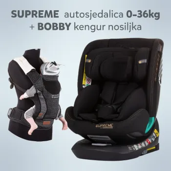 CHIPOLINO AUTOSJEDALICA SUPREME OBSIDIAN STKSU02401OB I NOSILJKA BOBBY FLY EBONY